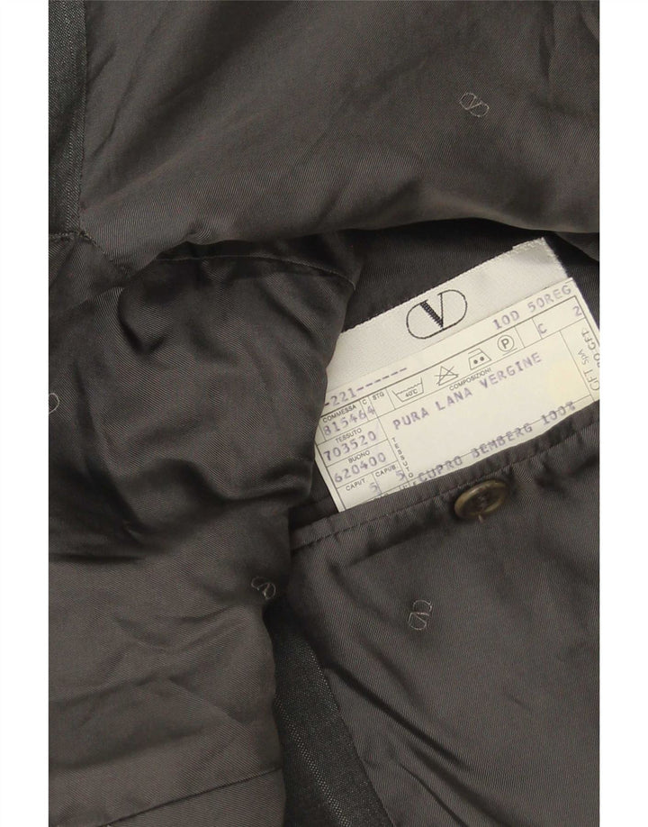Giacca Blazer 3 Bottoni Valentino Uomo IT 50 Large Grigio Lana Vergine