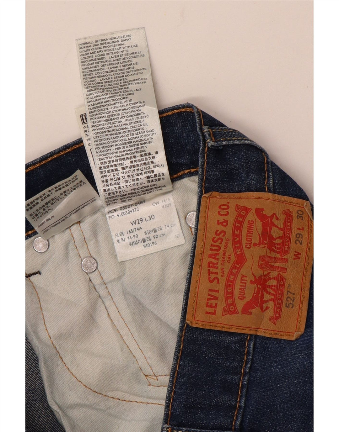 LEVI'S Jeans 527 Bootcut da donna W29 L30 in cotone blu