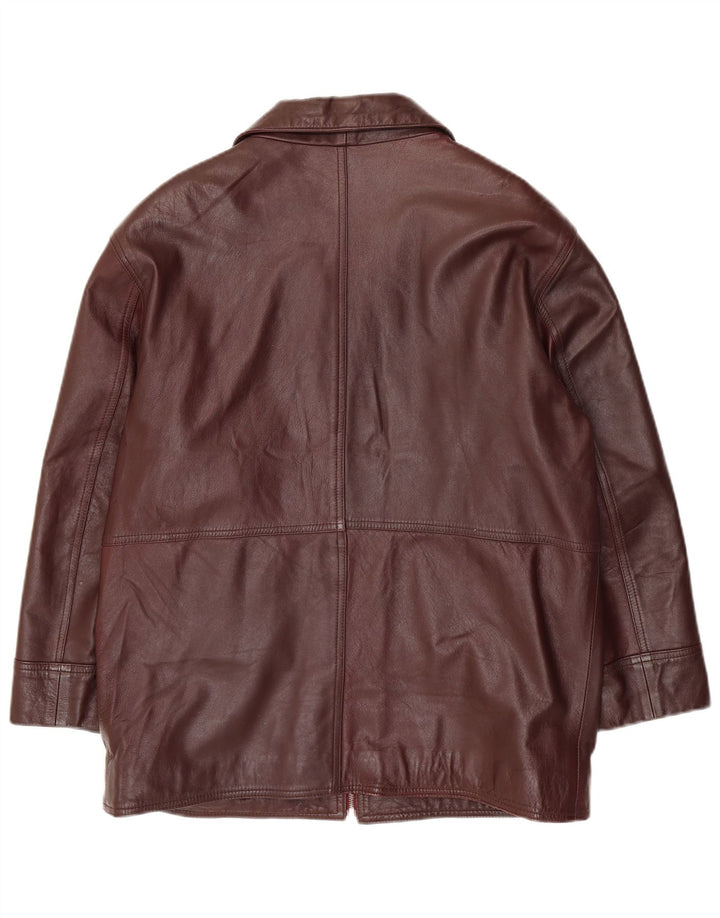 VINTAGE Mens Leather Jacket UK 40 Large Brown Leather
