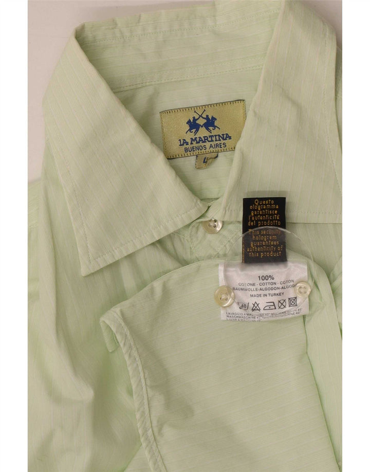 Camicia Uomo La Martina Large Verde Cotone