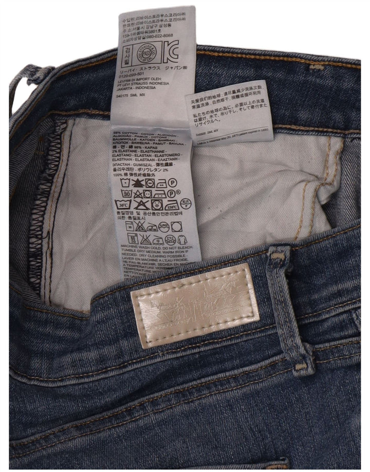 Jeans skinny effetto invecchiato Levi's da donna W29 L30 cotone blu