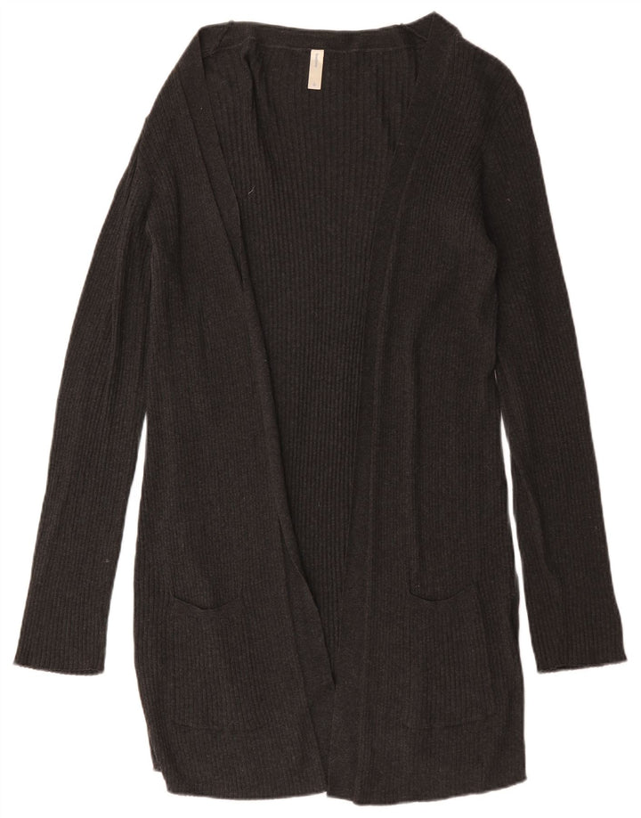 Maglione cardigan aperto a lunga linea da donna GAP UK 16 grande grigio
