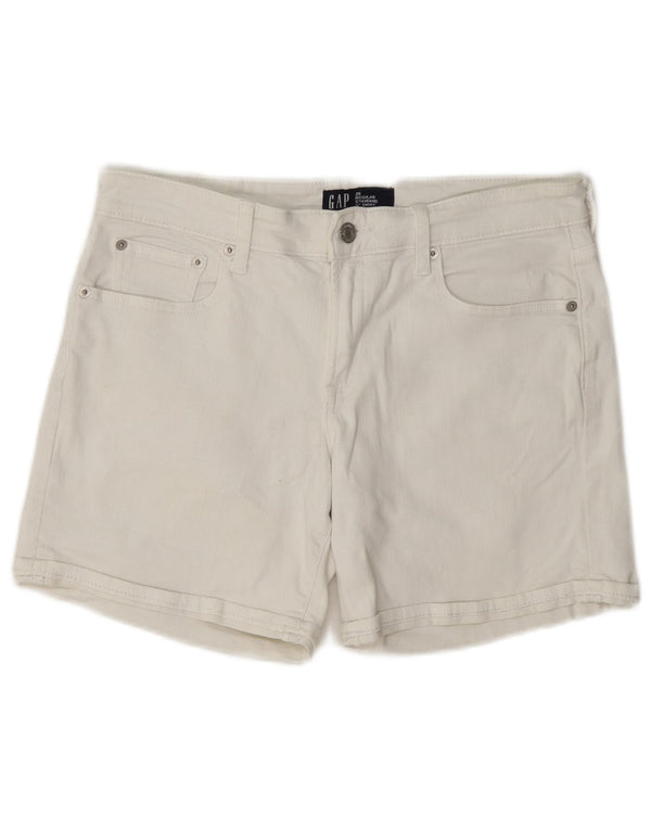 Pantaloncini di jeans regolari standard da donna Gap W28 cotone bianco medio