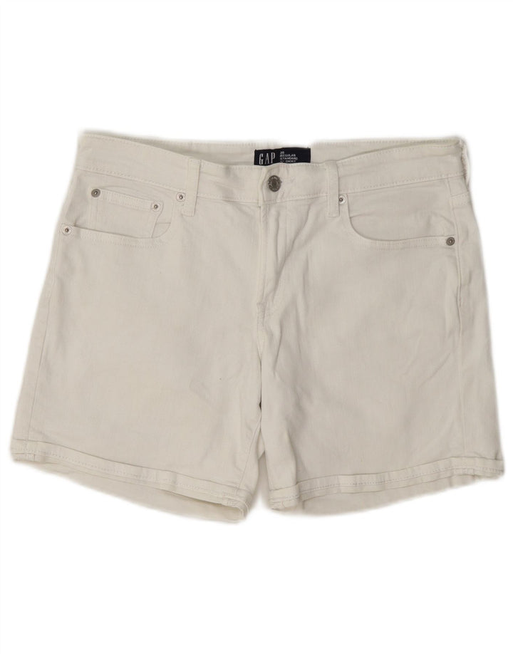 Pantaloncini di jeans regolari standard da donna Gap W28 cotone bianco medio