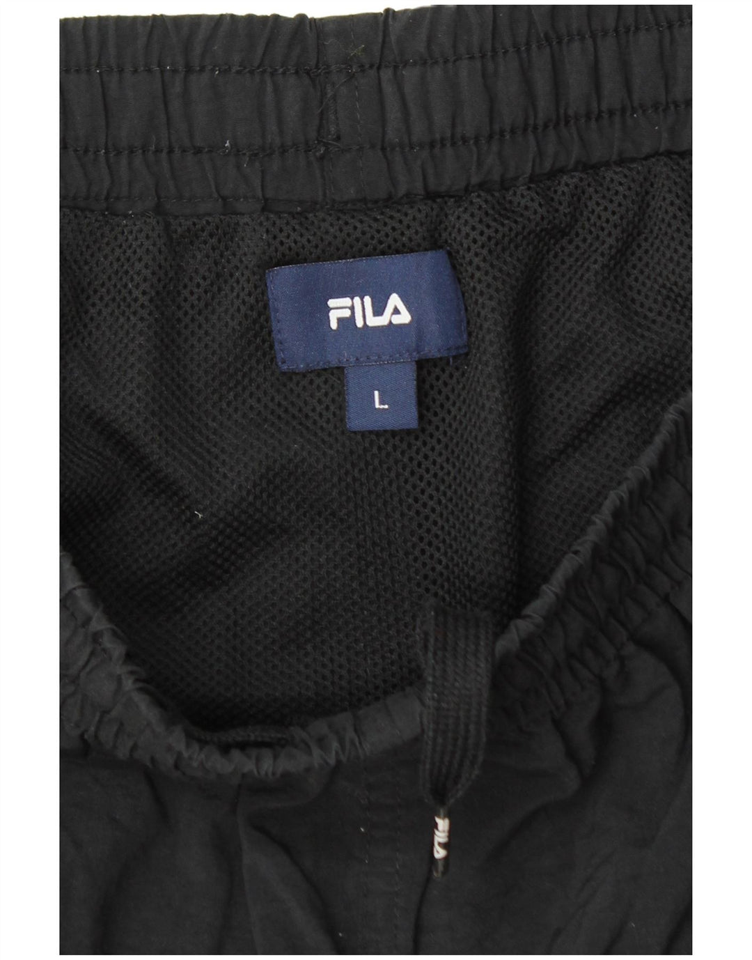 Pantaloncini sportivi Fila da uomo grandi in poliammide color block nero