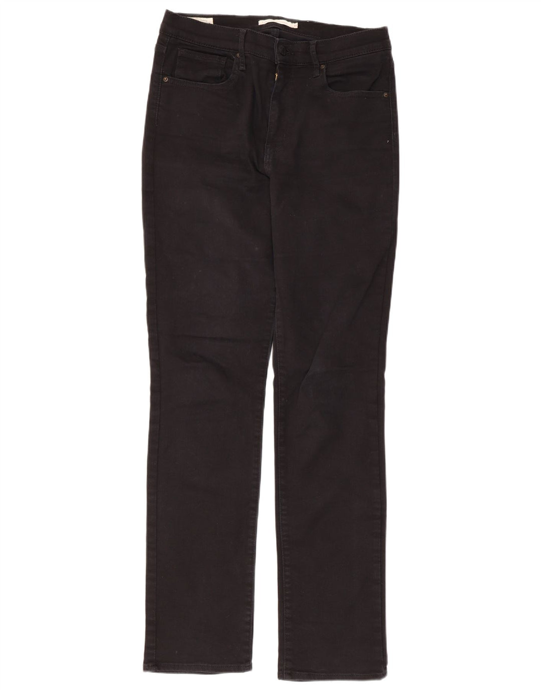 LEVI'S Jeans dritti a vita alta 724 da donna W31 L31 cotone nero