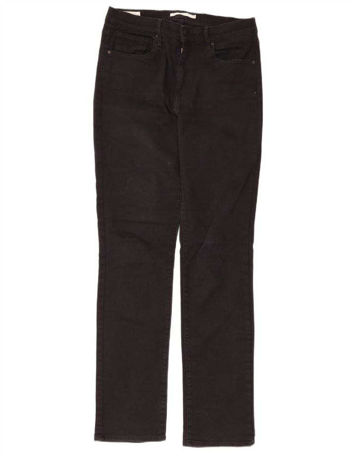 LEVI'S Jeans dritti a vita alta 724 da donna W31 L31 cotone nero