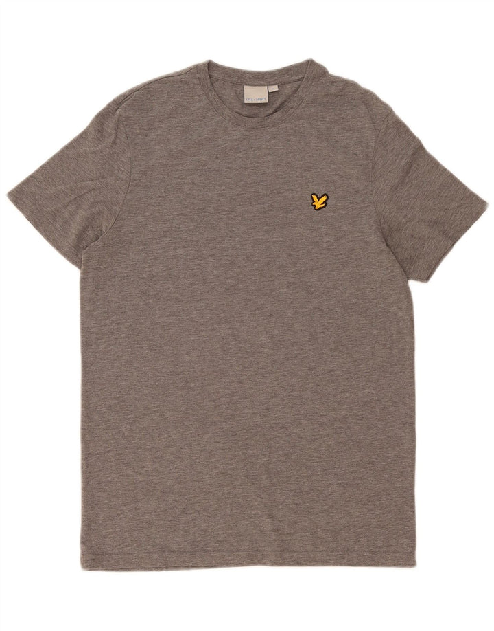 T-shirt da uomo Lyle & Scott Top in poliestere chiazzato grigio medio