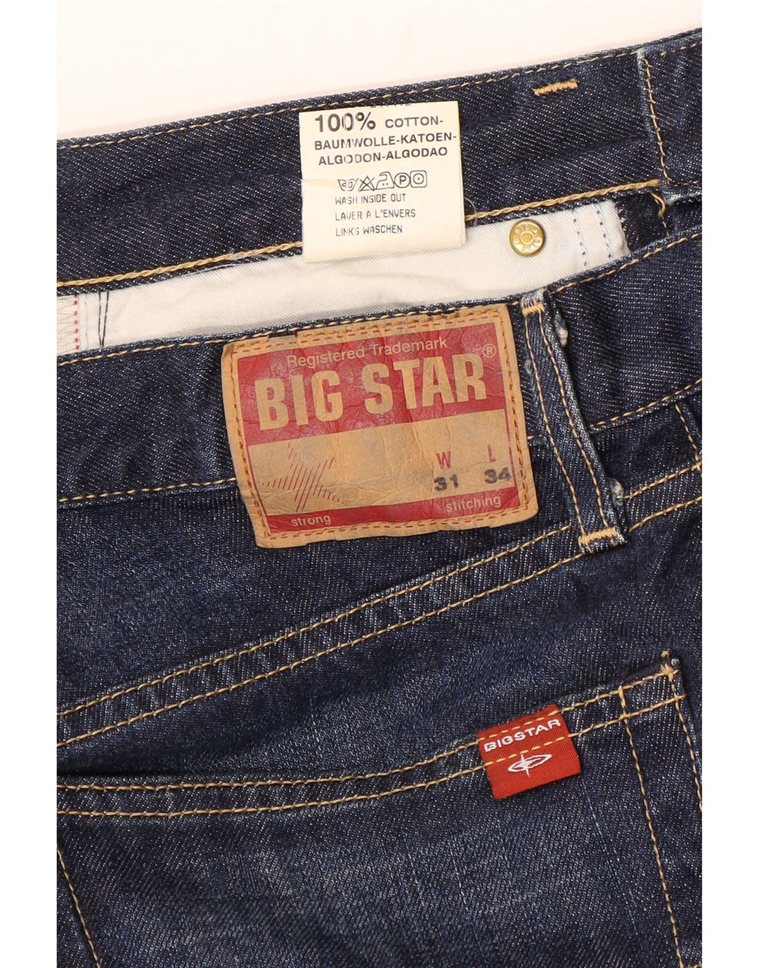 Jeans dritti da uomo Big Star W31 L31 cotone blu