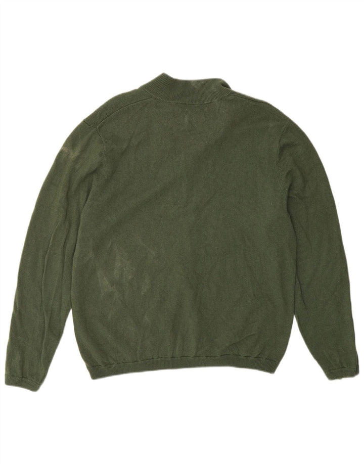 Maglione da donna Orvis con collo a bottoni, UK 16, grande lana verde