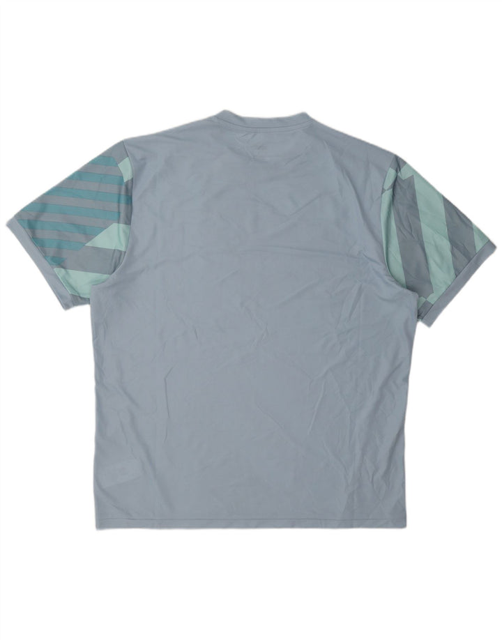 T-shirt da uomo Puma Top XL blu geometrica in poliestere