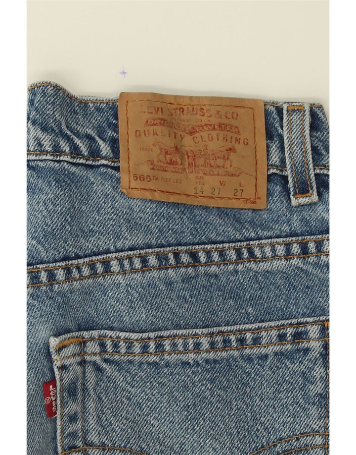 LEVI'S Boys 565 Denim Shorts 13-14 Years W27 Blue Vintage Levi's and Second-Hand Levi's from Messina Hembry 