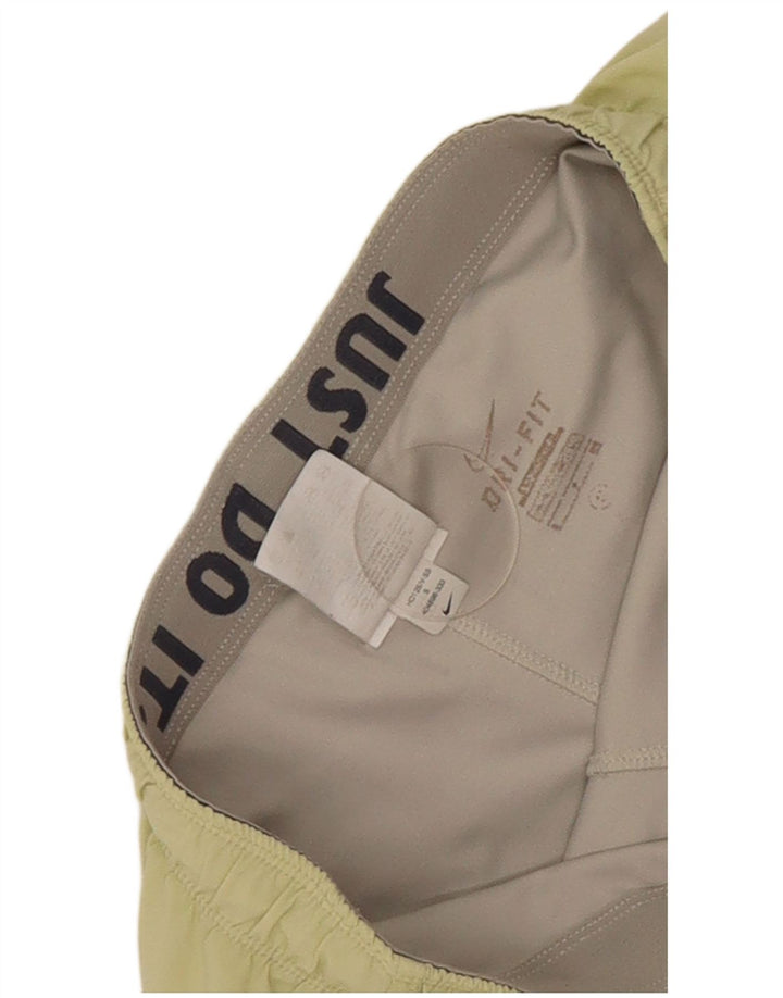 Pantaloncini sportivi Nike Dri Fit da donna UK 10 piccoli gialli