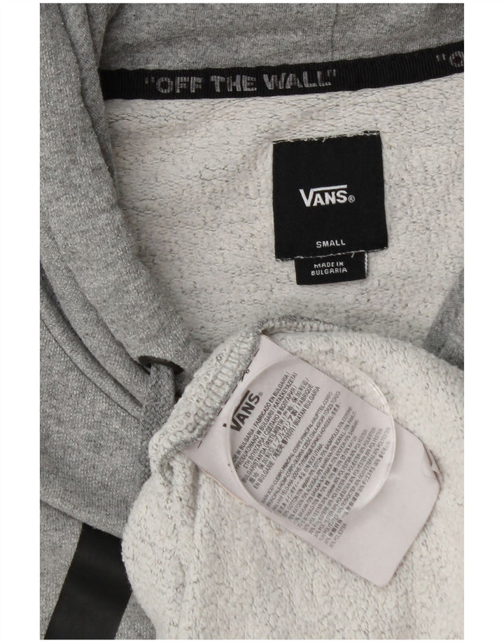 Felpa con cappuccio grafica da uomo Vans Small in cotone chiazzato grigio