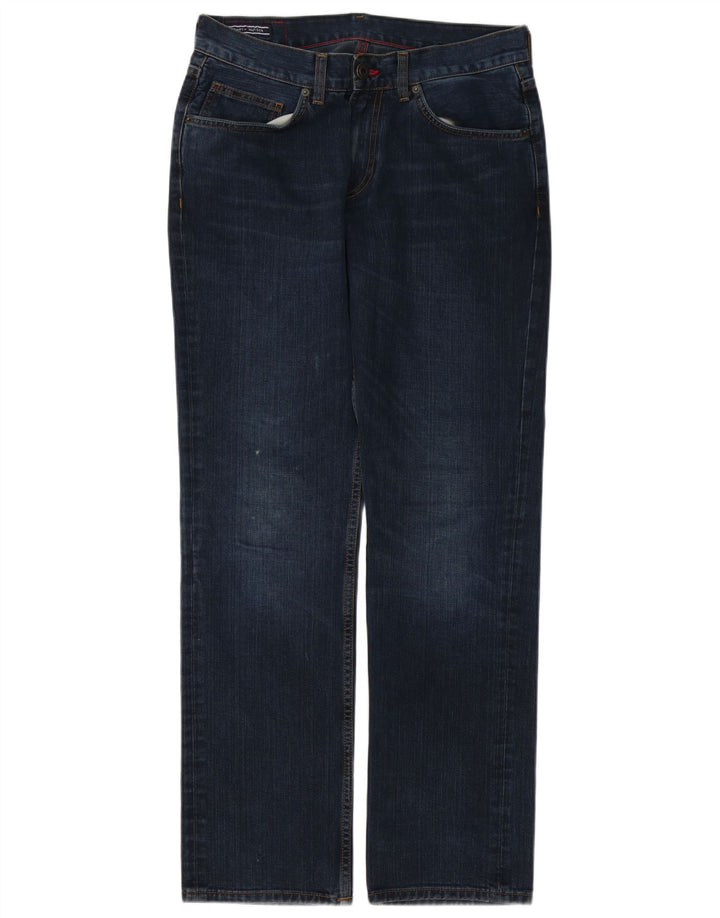 Jeans dritti da uomo Tommy Hilfiger W32 L32 cotone blu navy