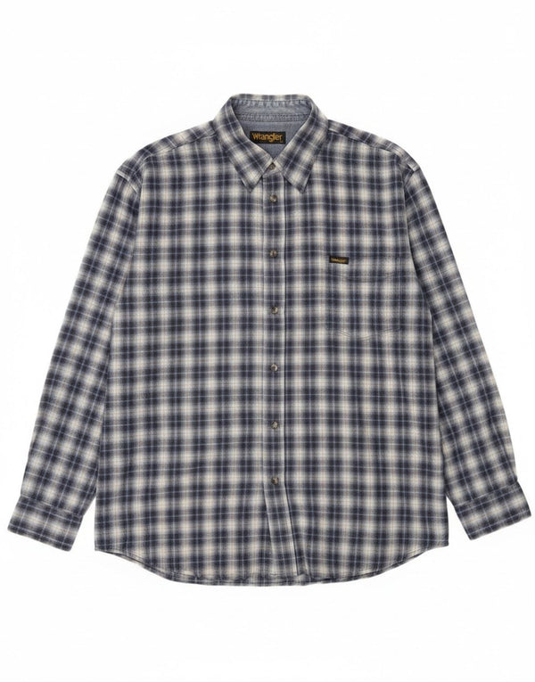 Camicia da uomo Wrangler XL in cotone a quadri blu