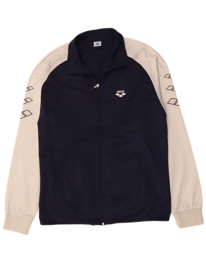 ARENA Giacca da tuta grafica da uomo con motivo color block medio blu navy