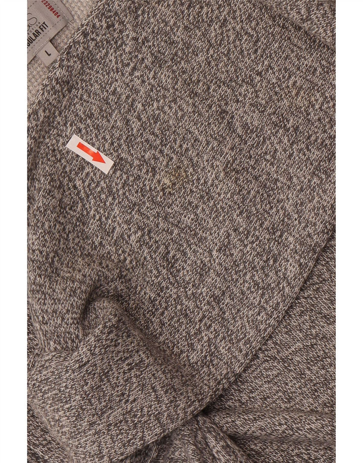 Maglione maglione girocollo da uomo Marks & Spencer grande grigio screziato