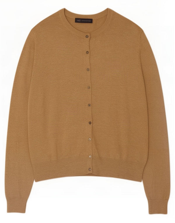 Maglione cardigan da donna Marks & Spencer UK 14 Beige medio