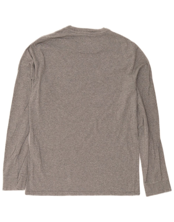 Levi's Maglia da uomo con vestibilità standard a maniche lunghe in cotone chiazzato grigio piccolo
