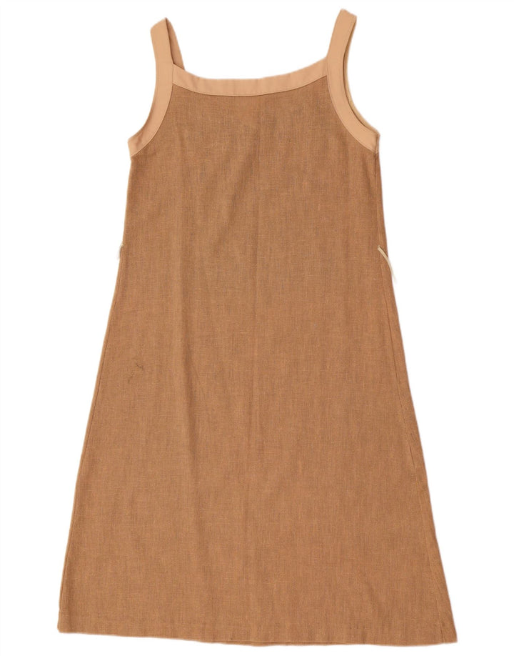 Abito sottoveste vintage da donna EU 38 Poliestere beige medio