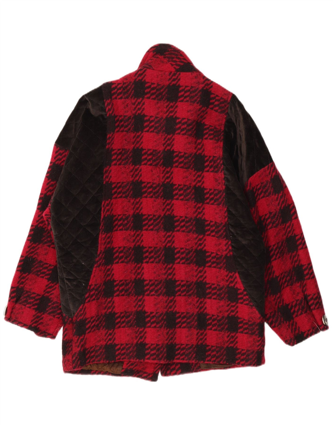 Soprabito oversize da donna vintage EU 42 grande quadretto rosso