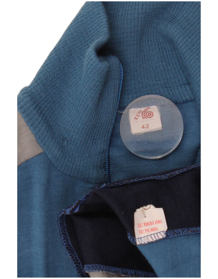 Giacca da ginnastica vintage da uomo UK 42 Large Blue Colourblock