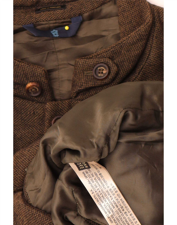 Giacca imbottita da uomo Massimo Dutti EU 48 Cotone screziato marrone medio