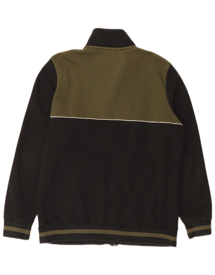 Giacca da tuta da uomo PUMA in cotone color block medio nero