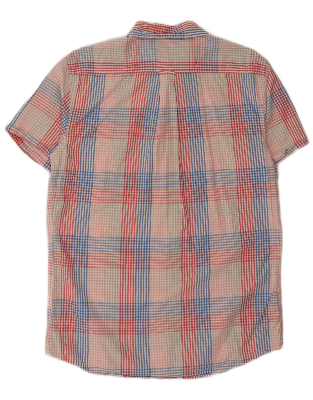 Camicia a maniche corte da uomo Izod in cotone a quadri multicolore medio