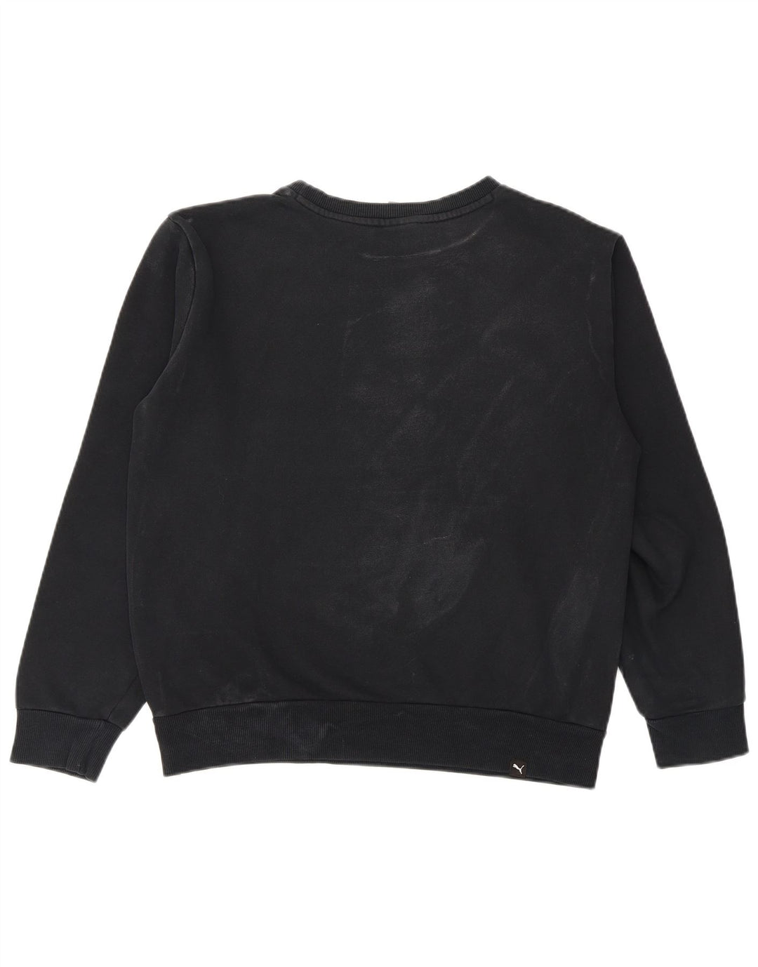 Felpa grafica da uomo Puma Maglione piccolo cotone nero