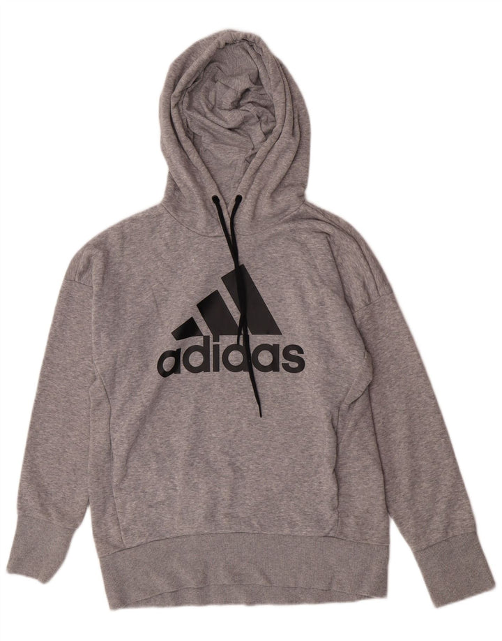 Felpa grafica da donna Adidas Jumper UK 8/10 Small Grey Flecked