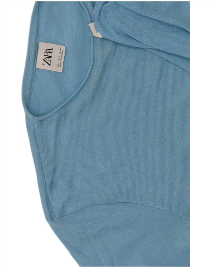 Maglione maglione girocollo da uomo Zara grande blu