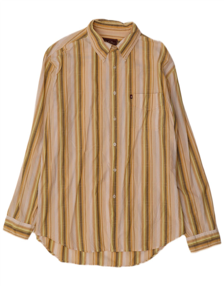 Camicia da uomo Marlboro Classics 2XL a righe gialle