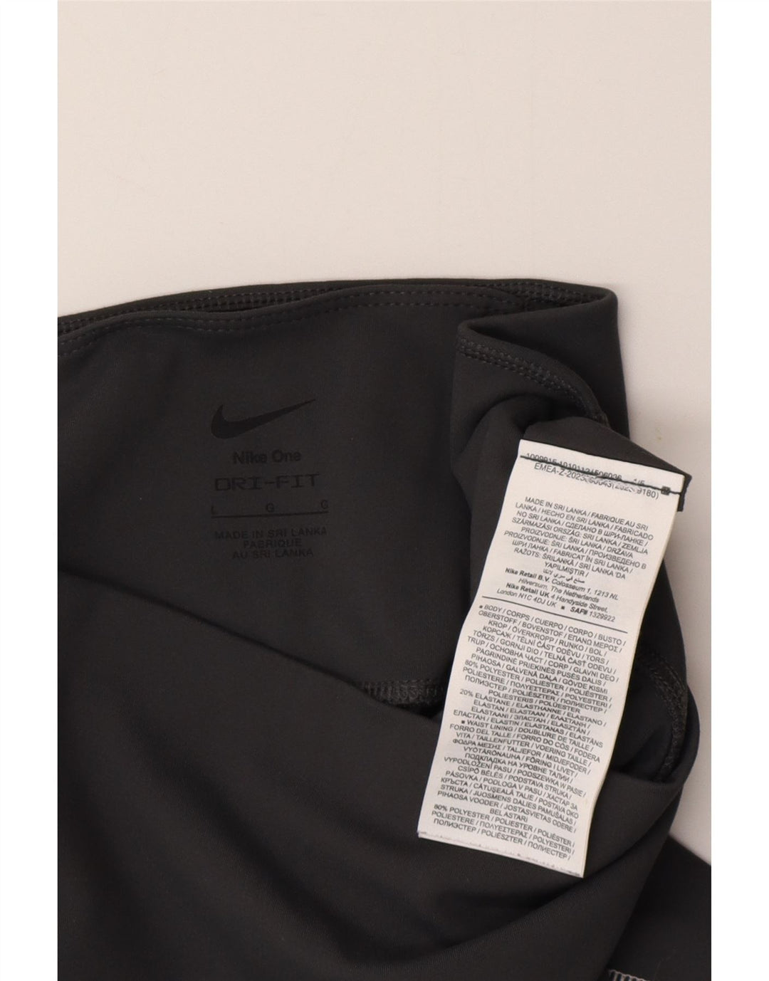 Leggings grafici da donna NIKE UK 16 grande poliestere grigio