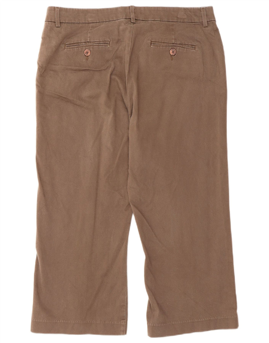 Pantaloni Capri dritti Petite da donna Lee US 11/12 Large W32 L22 Marrone