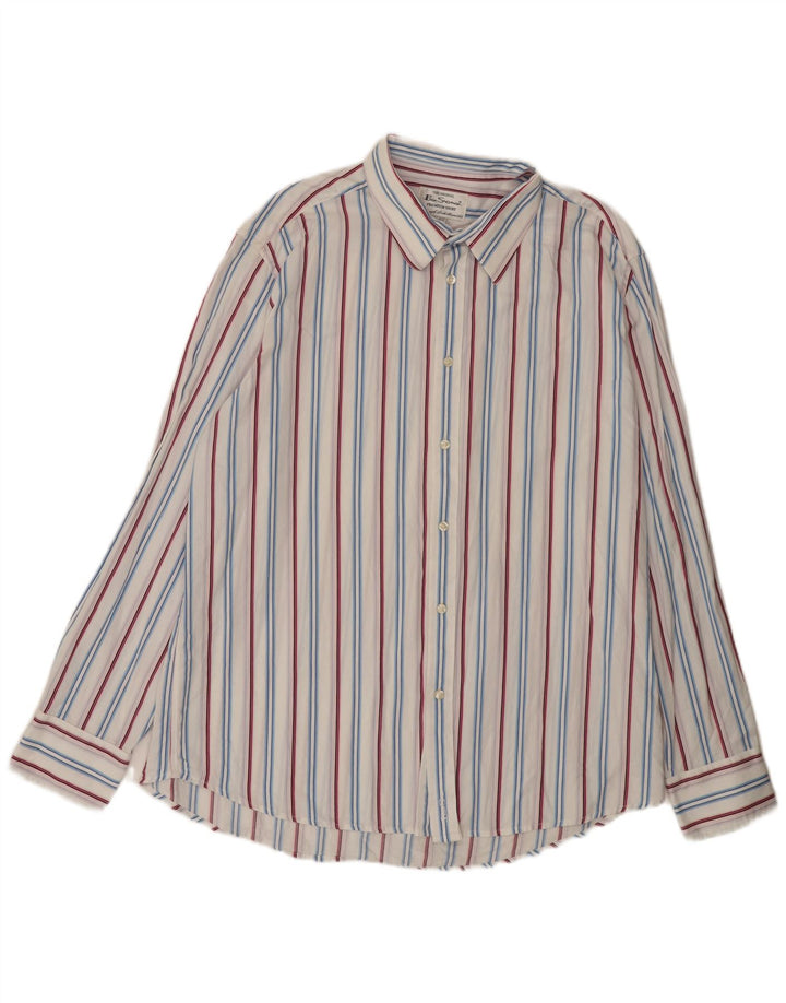Camicia da uomo Ben Sherman 2XL cotone a righe bianche