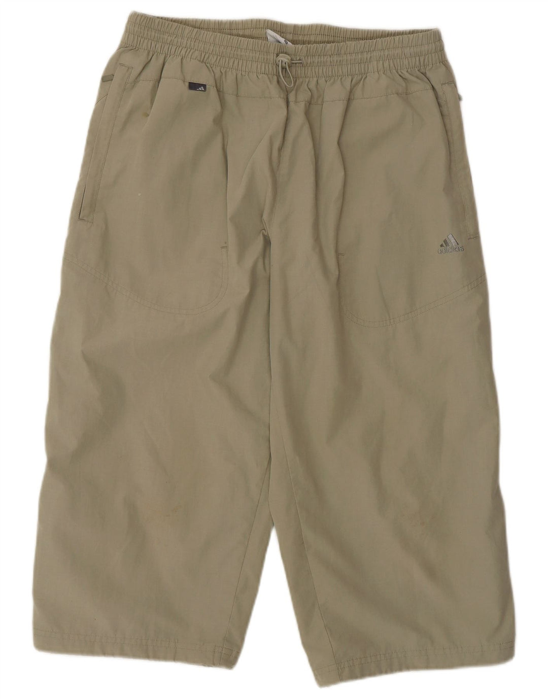 Pantaloni da tuta Adidas Capri da uomo piccoli in poliestere kaki