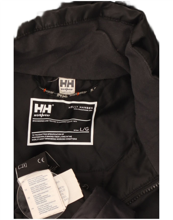 Giacca a vento con cappuccio da uomo Helly Hansen UK 40 Large Black Colourblock