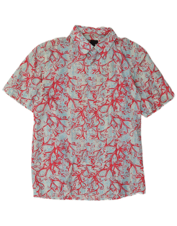 Camicia a maniche corte da uomo con motivo astratto Diesel grande blu
