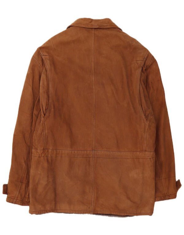 Cappotto in pelle da uomo VINTAGE UK 42 XL Marrone