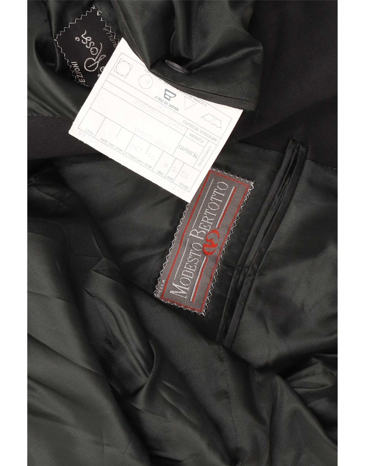 Giacca blazer da uomo a 1 bottone Modesto Bertotto IT 52 XL lana nera