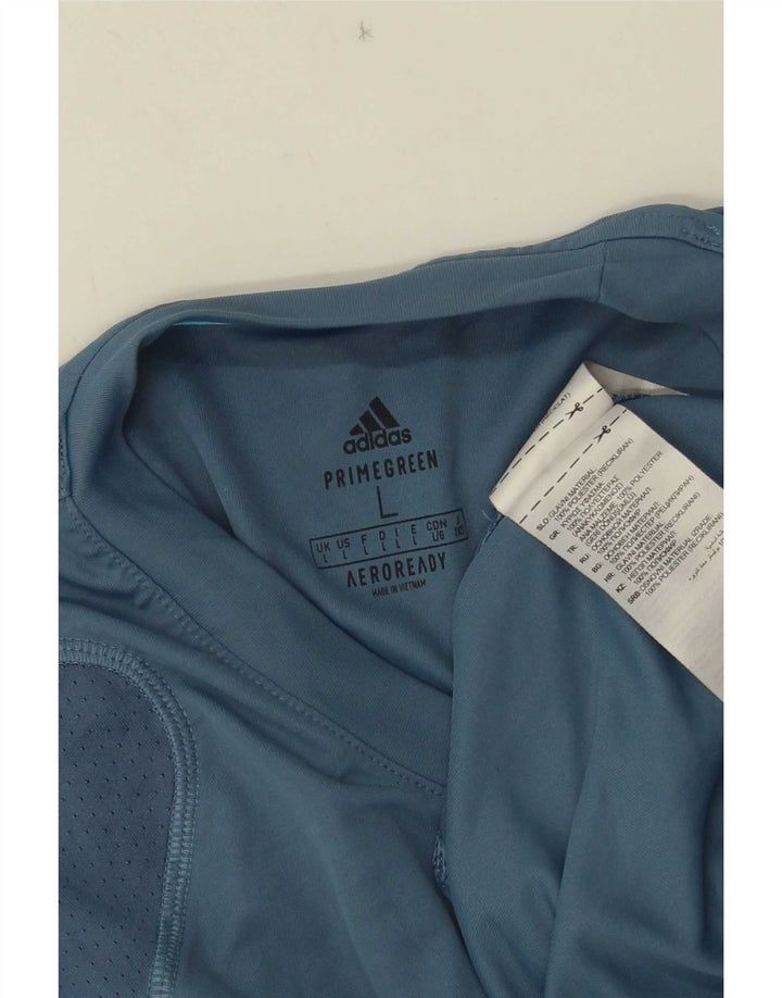 Maglietta Adidas Aeroready da uomo, grande, in poliestere blu