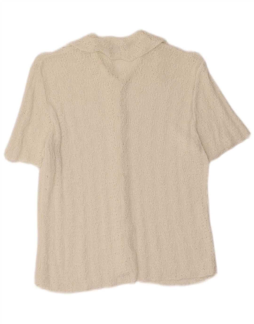Camicetta camicia a maniche corte da donna Marks & Spencer UK 12 medio bianco sporco