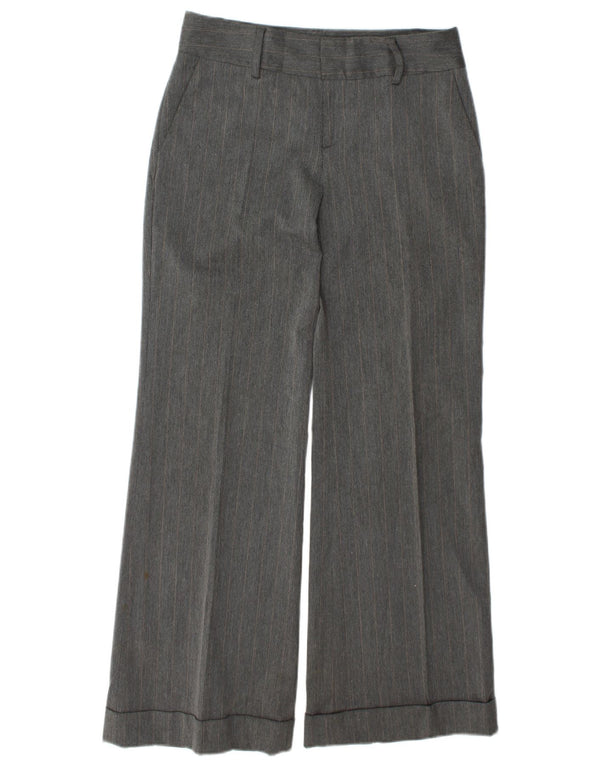 Pantaloni chino a gamba larga da donna Zara EU 38 Small W28 L30 a righe grigie