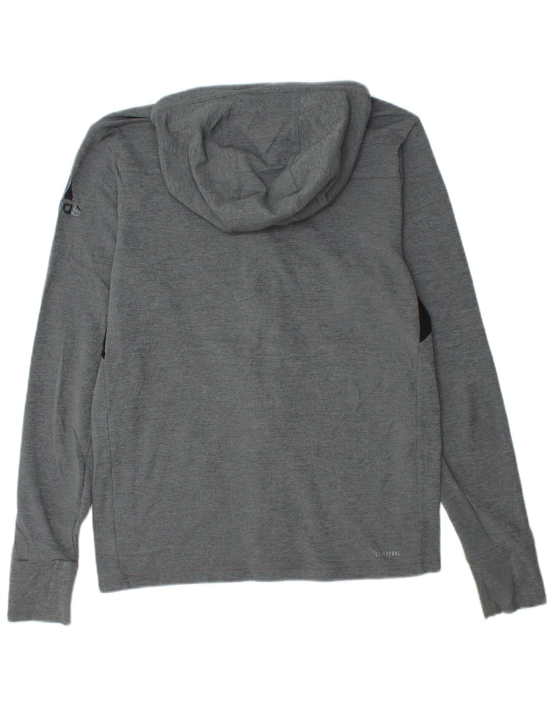 Maglione con cappuccio e zip grafica ADIDAS da uomo Climacool piccolo grigio a blocchi di colore