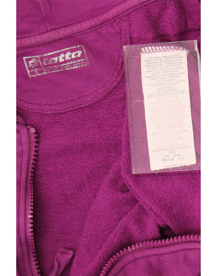 Maglione con cappuccio e zip grafica oversize da donna LOTTO UK 10 piccolo marrone