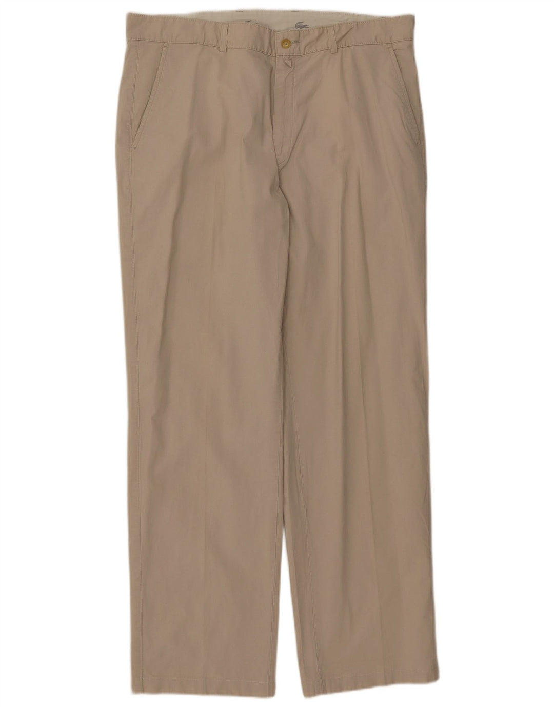 Pantaloni chino dritti da uomo LACOSTE taglia 48 XL W38 L31 cotone beige
