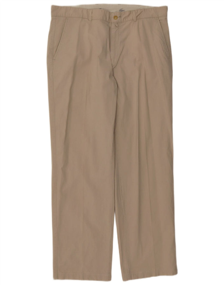 Pantaloni chino dritti da uomo LACOSTE taglia 48 XL W38 L31 cotone beige