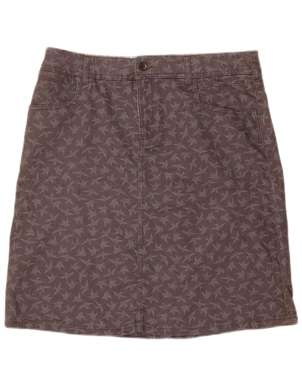 Gonna in denim con motivo astratto da donna White Stuff UK 12 medio W32 grigio